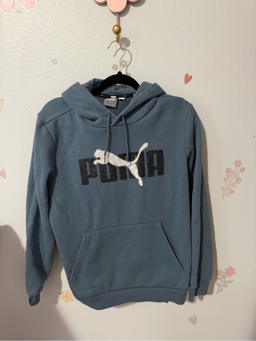 Puma Blue Hoodie with White Logo